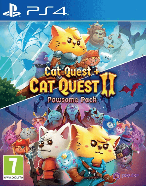 Cat Quest + Cat Quest II Pawsome Pack box art for Playstation 4